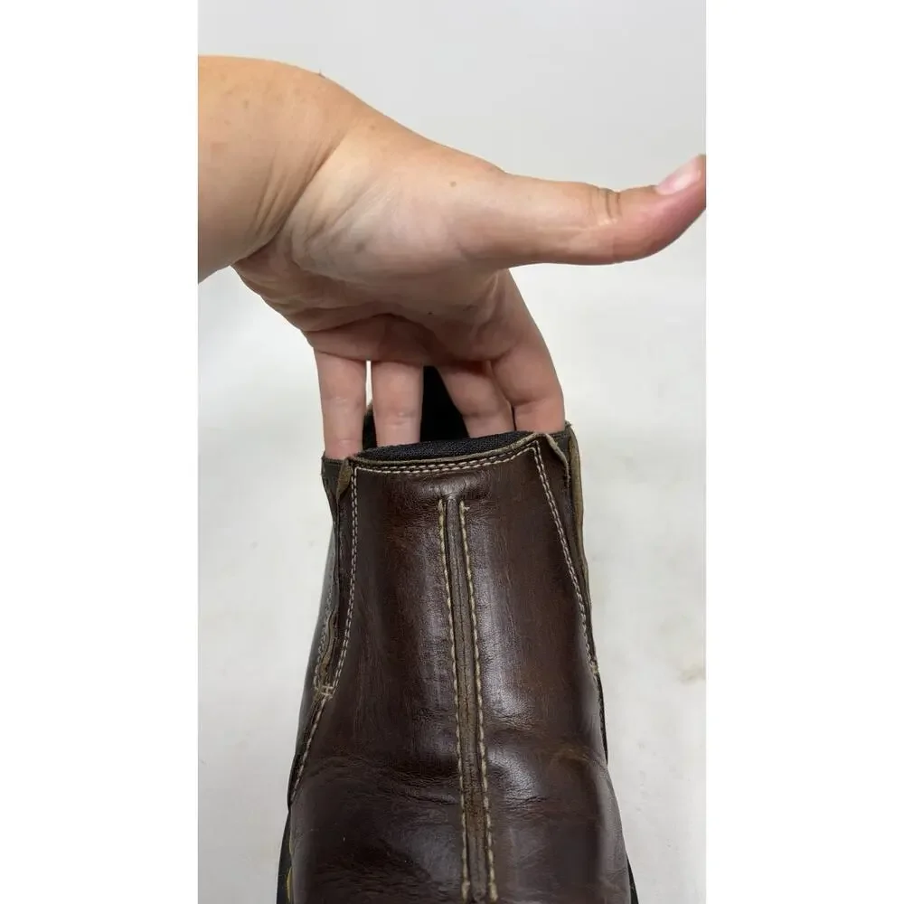 Dr. Martens England Men’s Sz 9 US Brown Leather Slip On Loafers Shoes 9729